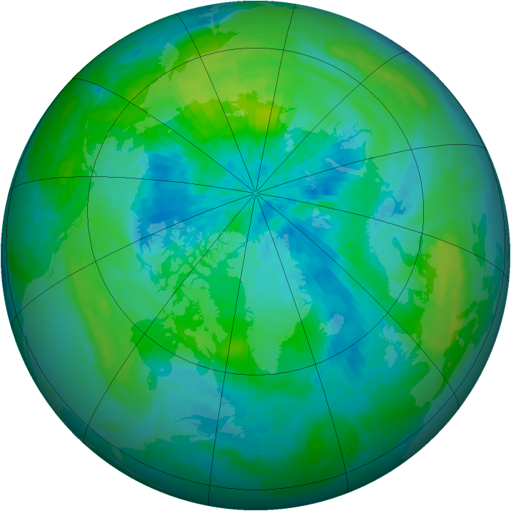 Arctic ozone map for 10 September 2001